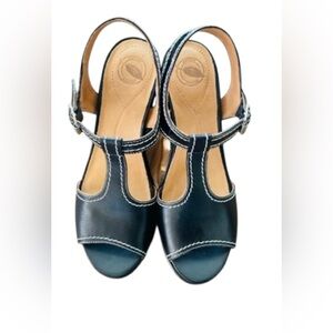 Nurture Espadrilles Wedge Open Toe Black Sandals Sz 81/2 M Women's